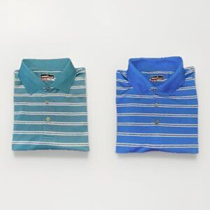 2 Grand Slam Performance Golf Polo Shirts Men's Size Large Moisture Wicking